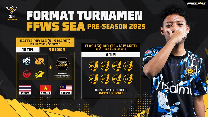 Siap-Siap! FFWS SEA 2025 Pre-Season Hadir dengan Format Baru di Kompetisi Free Fire